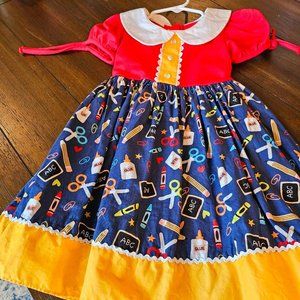 Ricrac & Ruffles School Dress